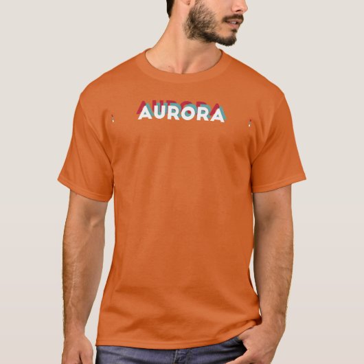 T-shirt Nom d'Aurora Nom drôle Thème Aurora 80s (Devant)
