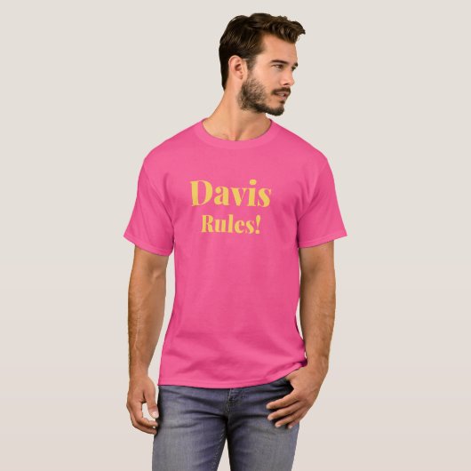 T-shirt Nom Davis, Nom Davis, Nom Davis, Funny Davis Derni (Devant entier)