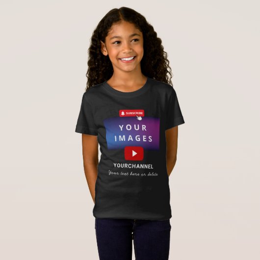 T-Shirt Nom de canal Youtube personnalisé et ajouter des i (Devant entier)