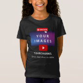 T-Shirt Nom de canal Youtube personnalisé et ajouter des i (Devant)