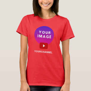 T-shirt Nom de canal Youtube personnalisé rouge