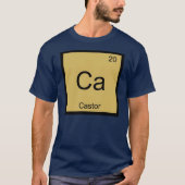 T-shirt Nom de Castor Élément Chimique Tableau Périodique (Devant)