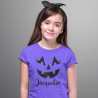 Nom de citrouille girly Jack O Lantern Violet Fill