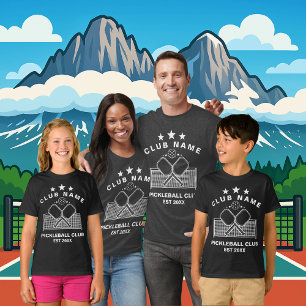 T-shirt Nom de club de pickleball personnalisé