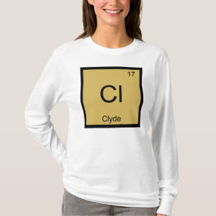 T-shirt Nom de Clyde Élément Chimique Tableau Périodique