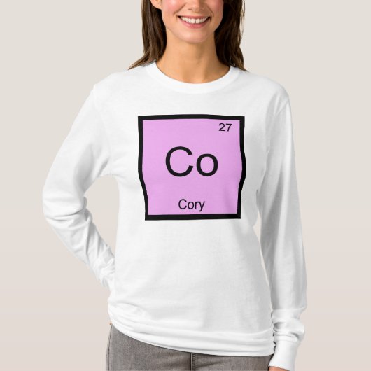 T-shirt Nom de Cory Élément chimique Tableau périodique (Devant)