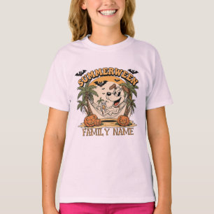 T-shirt Nom de famille assorti personnalisé Summerween