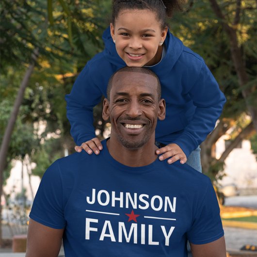 T-shirt Nom de famille Bannière politique Style foncé
