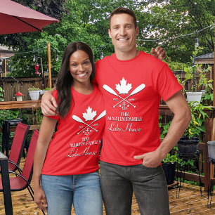 T-shirt Nom de famille   Canadian Maple Leaf Custom