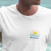 T-shirt Nom de famille correspondant Summer Sunset Beach H