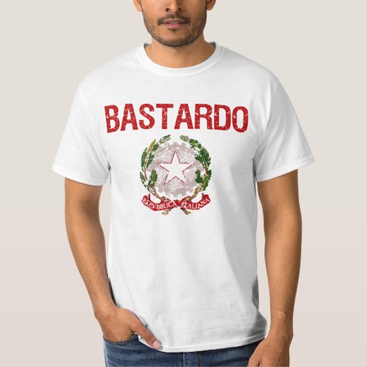 T-shirt Nom de famille d'Italien de Bastardo (Devant)
