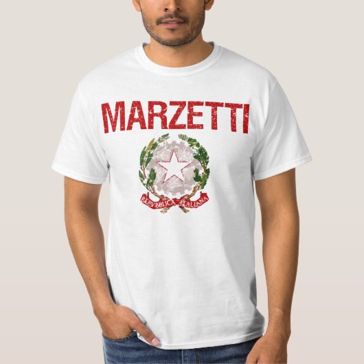 T-shirt Nom de famille d'Italien de Marzetti (Devant)