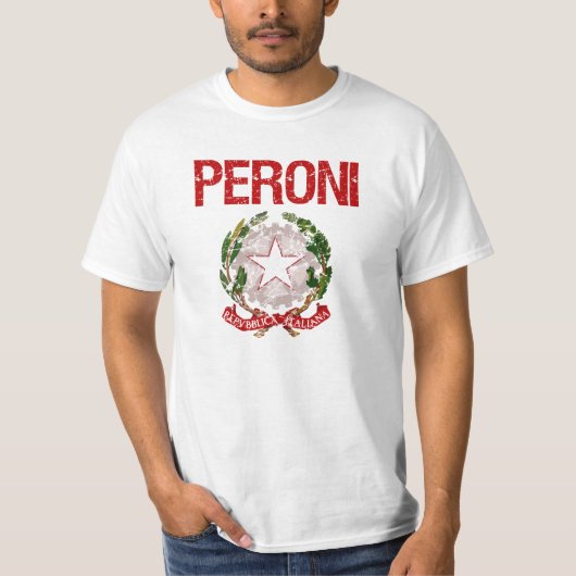 T-shirt Nom de famille d'Italien de Peroni (Devant)