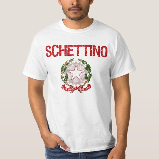 T-shirt Nom de famille d'Italien de Schettino (Devant)