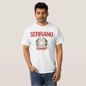 T-shirt Nom de famille d'Italien de Serrano (Devant entier)