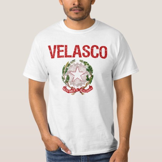 T-shirt Nom de famille d'Italien de Velasco (Devant)