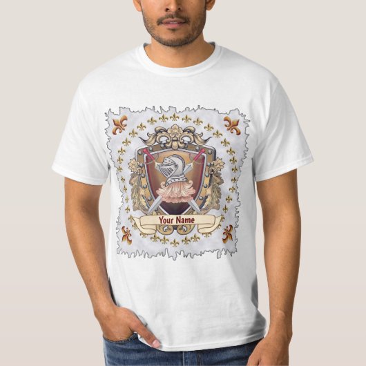 T-shirt Nom de famille Knight Shield (Devant)