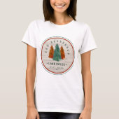 T-shirt Nom de famille Lake House Pine Tree arrière - plan (Devant)