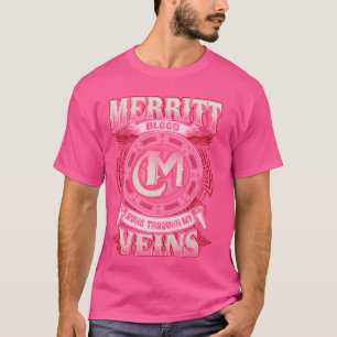 T-shirt Nom De Famille Merritt, Traverse Mes Veines