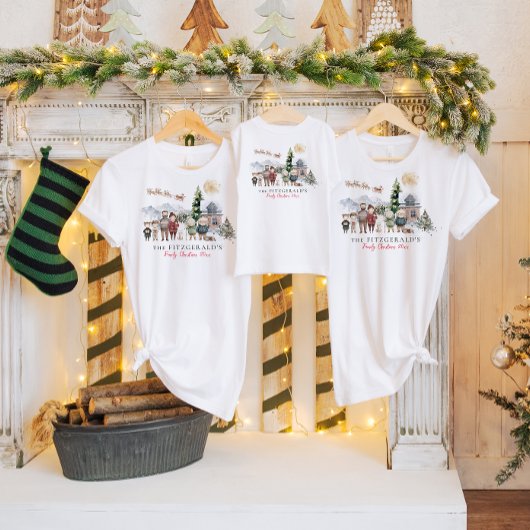 T-shirt Nom de famille | Noël de la Réunion familiale