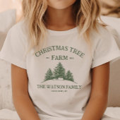 T-shirt Nom de famille personnalisé Christmas Tree Farm Re