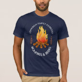 T-shirt "(Nom de famille) Prévision : Bonfires et bières" (Devant)