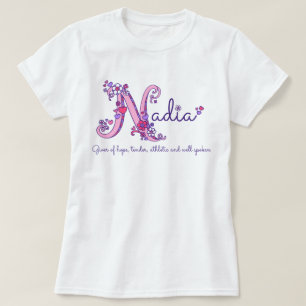 T-shirt Nom de filles de Nadia et signification de la