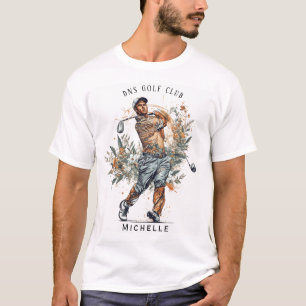 T-shirt Nom de golf personnalisé Classique