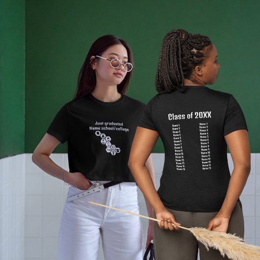T-shirt nom de graduation des camarades de classe simple n