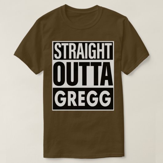 T-shirt Nom de Gregg, droit devant Gregg (Design devant)