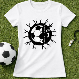 T-shirt Nom de joueur de football personnalisé Peinture Éc