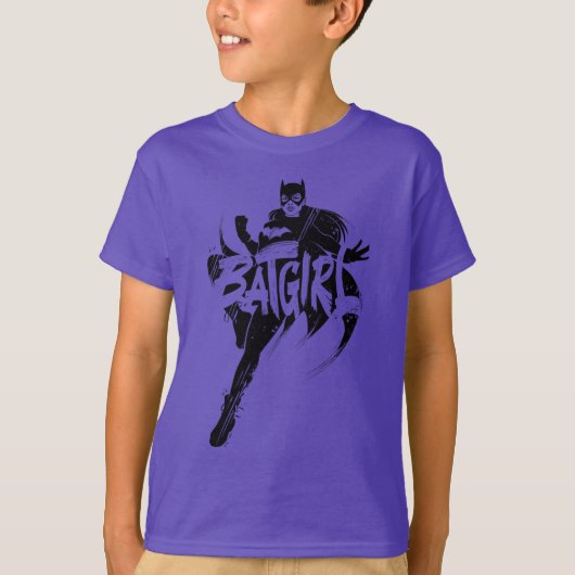 T-shirt Nom de la brosse d'encre Batgirl (Devant)