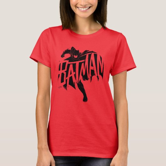 T-shirt Nom de la brosse d'encre Batman (Devant)