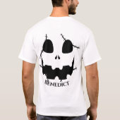 T-shirt Nom de la face du citrouille de l'Halloween simple (Dos)