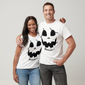 T-shirt Nom de la face du citrouille de l'Halloween simple (Unisexe)