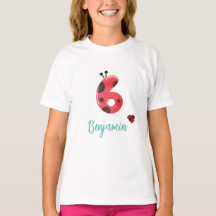 T-shirt Nom de la fête du 6e anniversaire de la jolie Polk