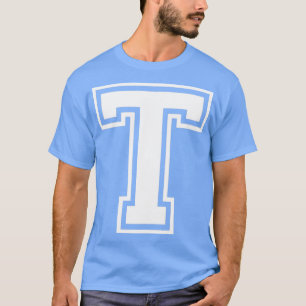 T-shirt Nom de la lettre majuscule Monogramme initial T Te