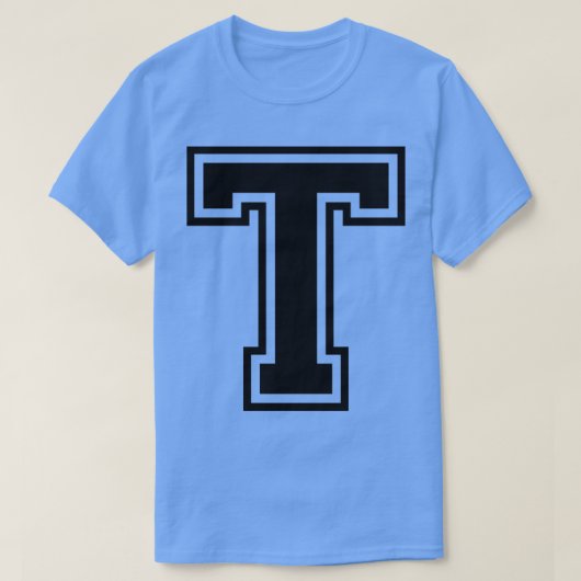 T-shirt Nom de la lettre majuscule Monogramme initial T Te (Design devant)