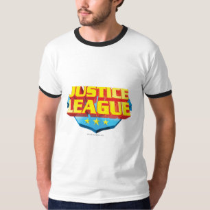T-shirt Nom de la ligue de justice et logo du bouclier