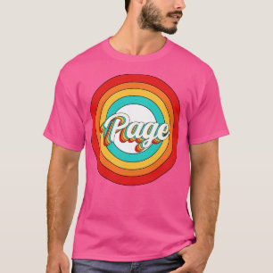 T-shirt Nom de la page Chemise Vintage Cercle de la page