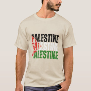 T-shirt Nom de la Palestine avec drapeau palestinien