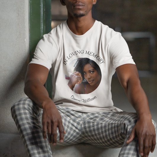T-shirt Nom de la photo des funérailles commémoratives T-s