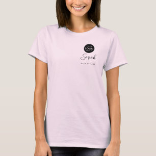T-shirt Nom de l'employé Logo de l'entreprise Salon de coi