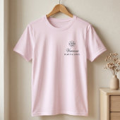 T-shirt Nom de l'employé Logo de l'entreprise Script Maqui