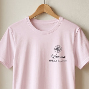 T-shirt Nom de l'employé Logo de l'entreprise Script Maqui