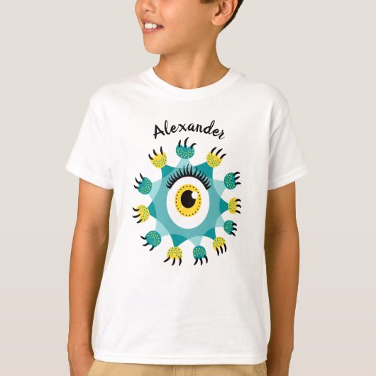 T-shirt Nom de l'enfant migre Monster (Devant)