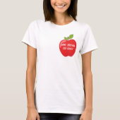 T-shirt Nom de l'enseignant Apple et niveau de classe (Devant)
