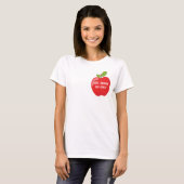 T-shirt Nom de l'enseignant Apple et niveau de classe (Devant entier)