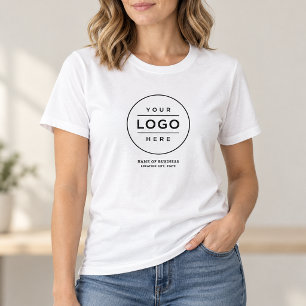 T-shirt Nom de l'entreprise de logo rond Emplacement Perso