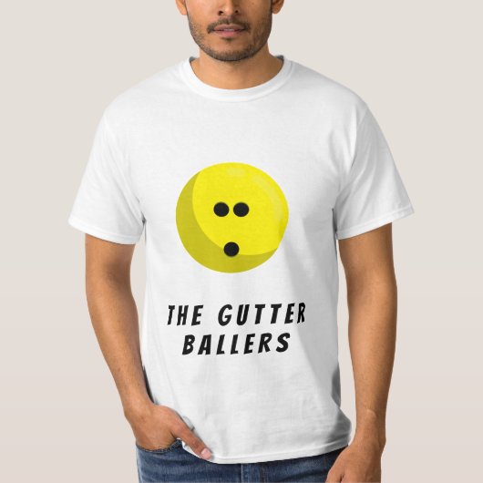 T-shirt Nom de l'équipe de Bowling personnalisée | Boule d (Devant)